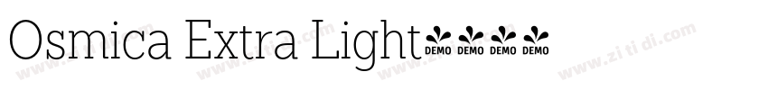 Osmica Extra Light字体转换